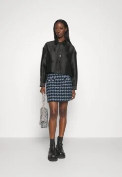 Sandro Recoupe - Minirok - Bleu/Noir -Kleding Hoog Verkoopwinkel 029938d922574538baa27fc41ece7a00