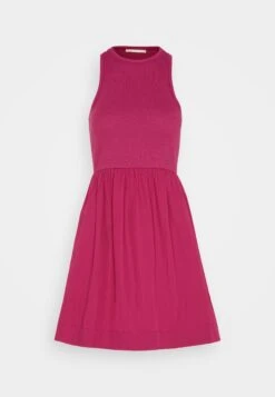 Edc By Esprit Fab Mix Dress - Jurk - Dark Pink -Kleding Hoog Verkoopwinkel 03dfc193d8ee400da6b019a4a348b1d0