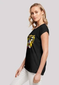 F4NT4STIC Extended Shoulder Dc Comics Wonderwoman Vintage Leap - T-Shirt Print - Black -Kleding Hoog Verkoopwinkel 0435df36b0894c6ca6f93c43fbc7edee