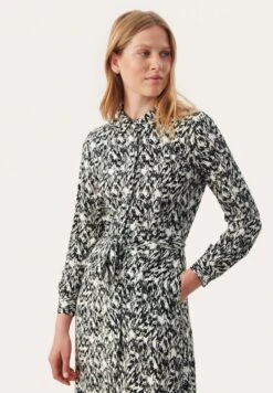 Part Two Shelbypw Dr - Blousejurk - Black Texture Print -Kleding Hoog Verkoopwinkel 051c039100124ed2a4dd78642da78c24