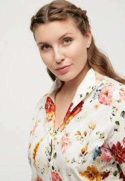 Ulla Popken Langarm - Overhemdblouse - Offwhite -Kleding Hoog Verkoopwinkel 08a6123d68e647379ffa20313ef01265