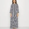 Yassavanna Long Shirt Dress- Maxi-Jurk - Black/White -Kleding Hoog Verkoopwinkel 09da04e1537e4c8fbf9960e4f487fa64