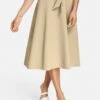 Taifun Skirt With Tie Belt - A-Lijn Rok - Roasted Hazel