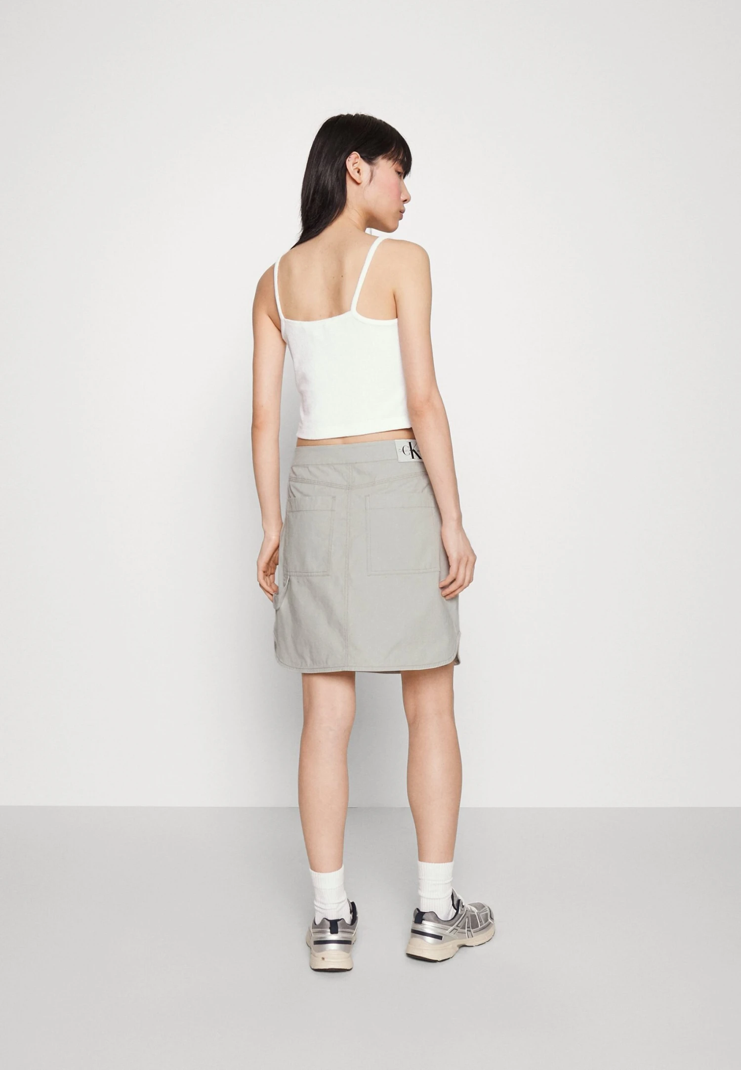 Calvin Klein Jeans Wrap Zipped Skirt - Minirok - Eggshell 5 Calvin Klein Jeans Wrap Zipped Skirt - Minirok - Eggshell - Image 3