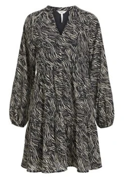 Object Objmila Gia - Jurk - Blackaop Sandshell Zebra