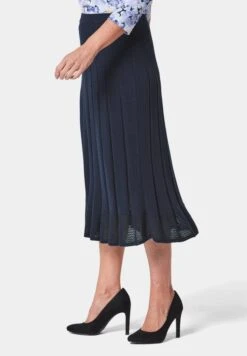 GOLDNER Aufwendig GearbeiteterMit Falten- A-Lijn Rok - Navy -Kleding Hoog Verkoopwinkel 179de0e24fec444dbc49d566a13e174c