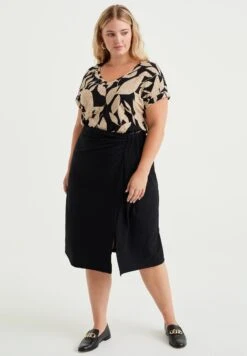 WE FASHION Curve - A-Lijn Rok - Black -Kleding Hoog Verkoopwinkel 17eaa6cfe28f48d1a52ab60c1a322bfc