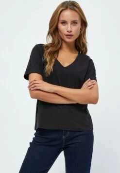 Peppercorn Gamora V-Neck- T-Shirt Basic - Black