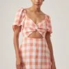 Odessa - Jurk - Peach Gingham