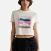 Napapijri S-Rope Ss Crop 1 - T-Shirt Print - White Whisper -Kleding Hoog Verkoopwinkel 276131ef04624dad97c20795fb685520