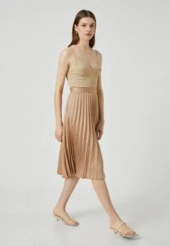 Koton Midi - A-Lijn Rok - Beige -Kleding Hoog Verkoopwinkel 336253e986ef4fcc8d4e50174072a5e4
