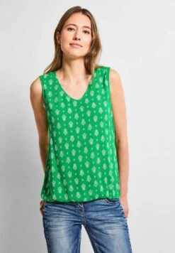 Cecil Mit Minimalprint - Top - Grün