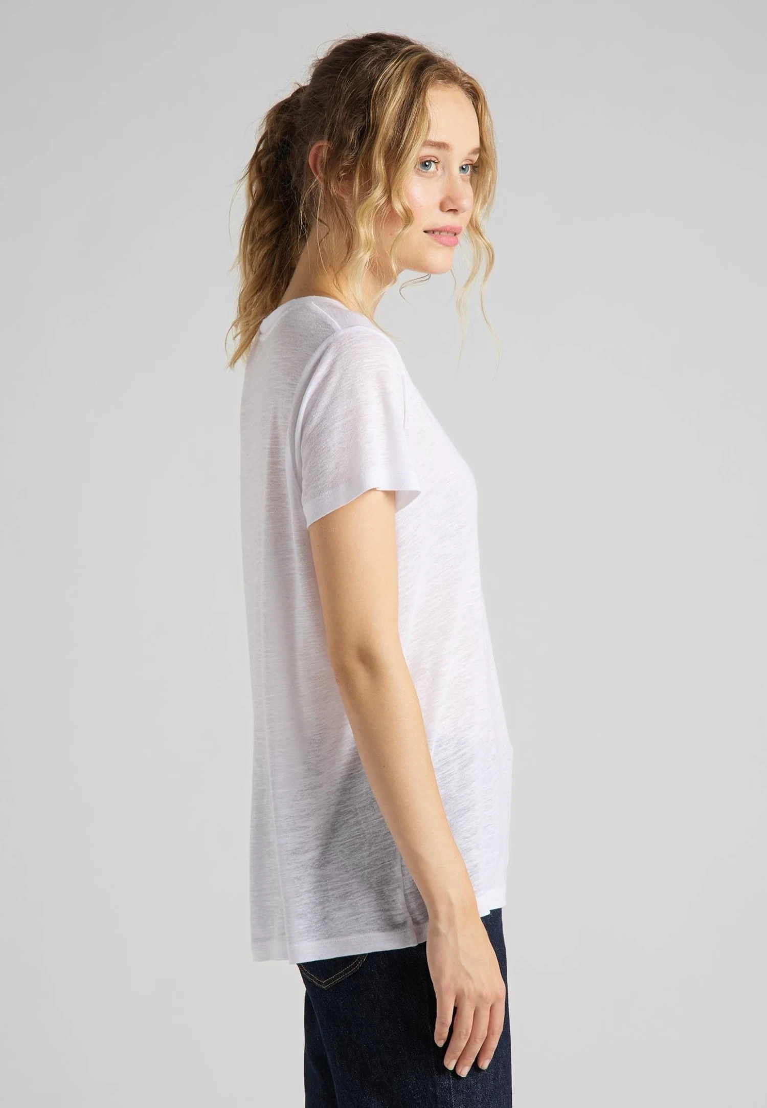 Lee V Neck Tee - T-Shirt Basic - Bright White 8 Lee V Neck Tee - T-Shirt Basic - Bright White - Image 6