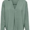 ONLY Mit Langen Ärmeln V-Ausschnitt - Blouse - GreenLight Green -Kleding Hoog Verkoopwinkel 3fad1a36da204f79875b7f28b96b3327