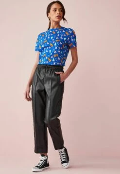 Next Short Sleeve Crew Neck Standard - T-Shirt Print - Blue