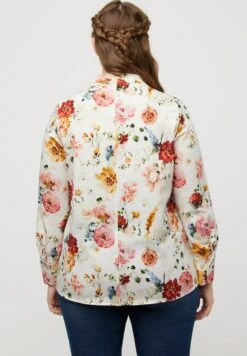 Ulla Popken Langarm - Overhemdblouse - Offwhite -Kleding Hoog Verkoopwinkel 432076ec489a43b39abba4b1cc36bd03