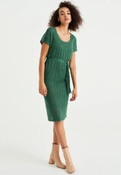WE FASHION Gebreide Jurk - Green