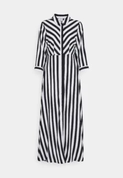Yassavanna Long Shirt Dress- Maxi-Jurk - Black/White -Kleding Hoog Verkoopwinkel 4e127662ba0d4fa1815575cafaa371fb
