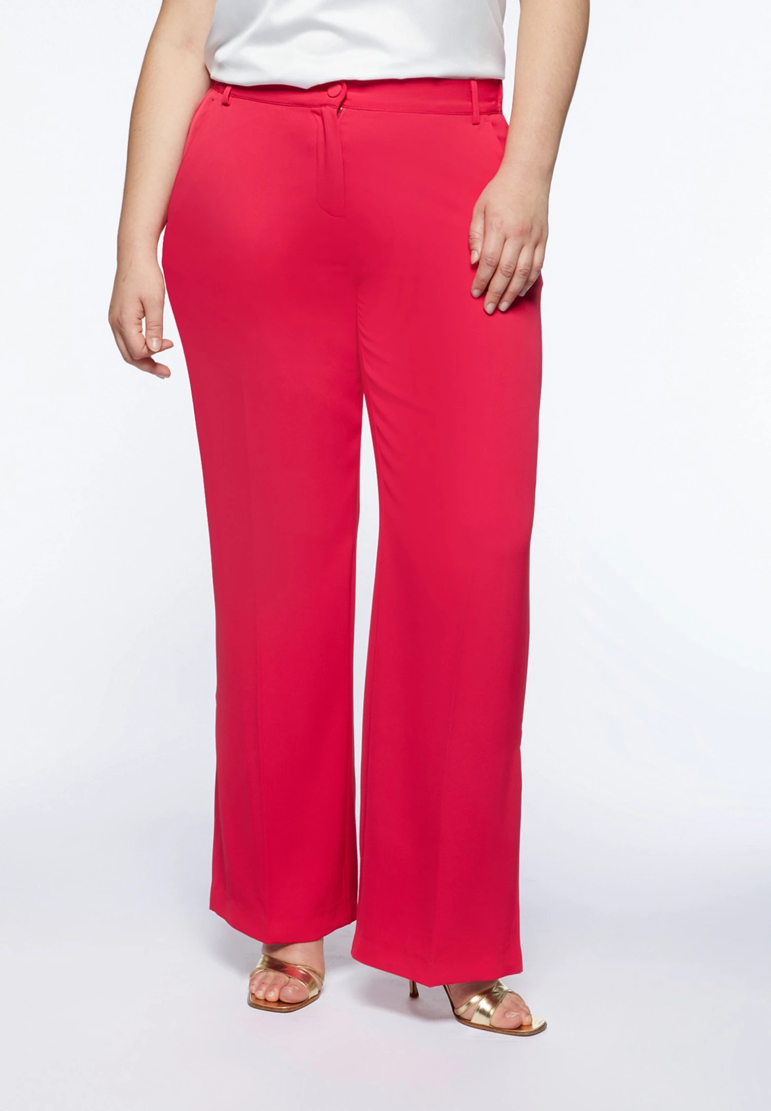 Weich Fallende Mit Schlitzen Am Abschluss - Broek - Fucsia 3 Weich Fallende Mit Schlitzen Am Abschluss - Broek - Fucsia