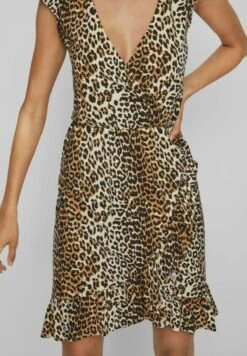 Vila Gerüschtes - Jerseyjurk - Beige -Kleding Hoog Verkoopwinkel 4e7e2ac1b765496aa30e02c6822d437d