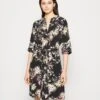 Scotch & Soda Allover Printed Loose Fit Dress - Jurk - Black -Kleding Hoog Verkoopwinkel 504193827660451c90f871bad423e3cc