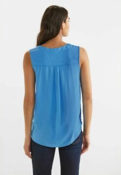 STREET ONE In Unifarbe - Blouse - Blau -Kleding Hoog Verkoopwinkel 52bf46b86f86419ba5aa837c5e5a4206