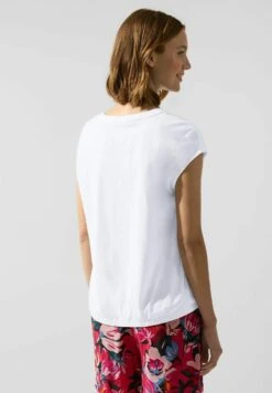 STREET ONE Mit Knopfleiste - T-Shirt Basic - Weiß -Kleding Hoog Verkoopwinkel 54e4bd00817f4b20a71fb62d5bb61948