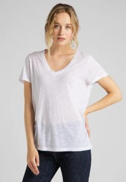 Lee V Neck Tee - T-Shirt Basic - Bright White