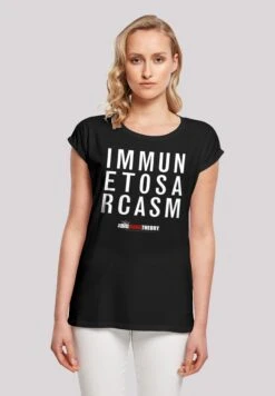 F4NT4STIC 'Big Bang Theory Immune To Sarcasm' - T-Shirt Print - Black