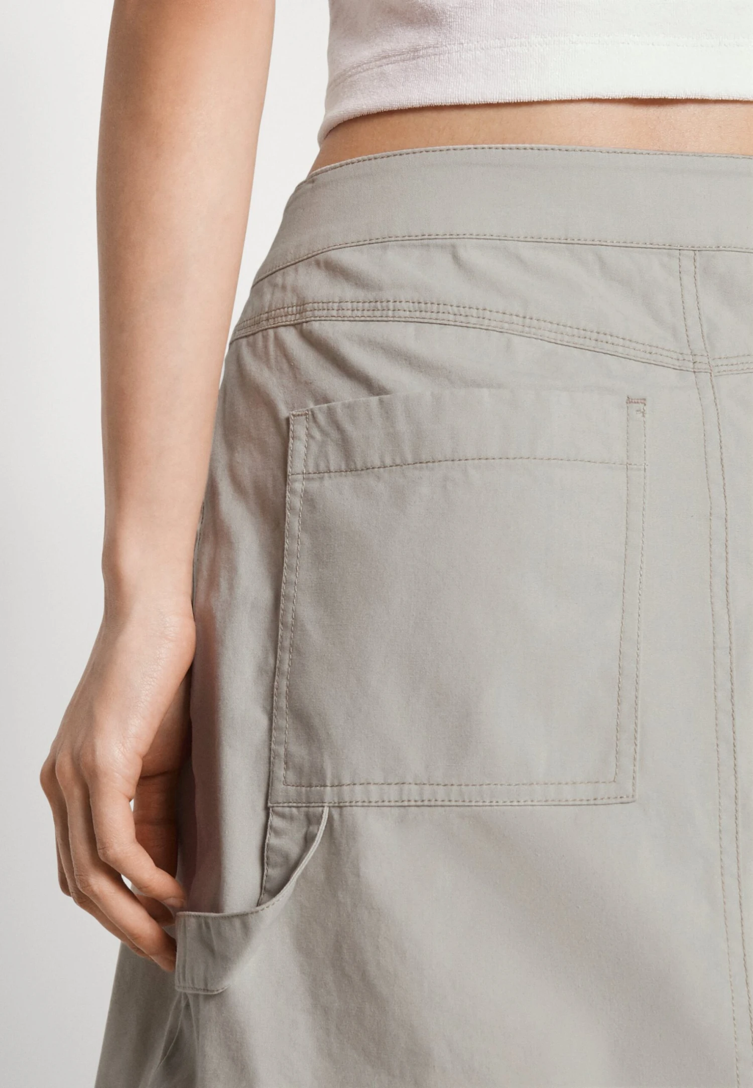 Calvin Klein Jeans Wrap Zipped Skirt - Minirok - Eggshell 7 Calvin Klein Jeans Wrap Zipped Skirt - Minirok - Eggshell - Image 5