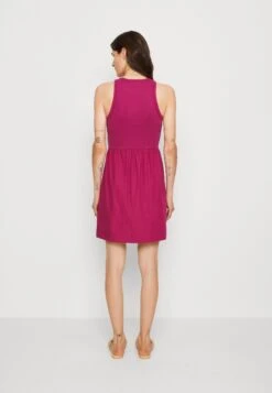 Edc By Esprit Fab Mix Dress - Jurk - Dark Pink -Kleding Hoog Verkoopwinkel 62abdba13e0a445986e026df284c16e3