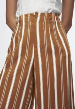 Elastic Waist Patterned- Broek - Striped Camel -Kleding Hoog Verkoopwinkel 62bfbc348e334bddaca6e3c1dcb6cb32