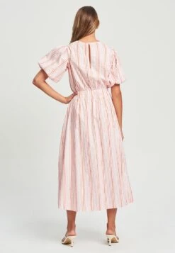 Stoic - Jurk - White And Coral Lurex Stripe -Kleding Hoog Verkoopwinkel 649b6e8fb88f4e29abf75d033b620a1c