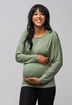 Longsleeve - Oil Green -Kleding Hoog Verkoopwinkel 64c9ac18207a4daabd4c1d687de5adf8