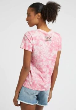 Guess In Tie-Dye-Optik Mit Graffiti-Print - T-Shirt Print - Rose -Kleding Hoog Verkoopwinkel 65a09fb3e1de432b995a320b7fc63043