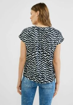 STREET ONE Mit Print - Blouse - Blau -Kleding Hoog Verkoopwinkel 67895b21e3c243b6a66825756740c888