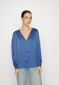 Vila Viellette V-Neck L/S - Blouse - Federal Blue