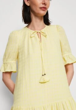 Thought Nola Yarn Dye Check Trapeze Dress - Jurk - Yellow -Kleding Hoog Verkoopwinkel 704bfe706c7a4c2c804692d857917168