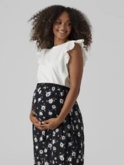 Mamalicious Mlmaya- T-Shirt Basic - Snow White