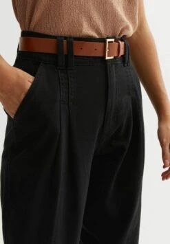 New Look High Waist Belted Crop- Broek - Black -Kleding Hoog Verkoopwinkel 7dc1809803e94d279bba2f1aa1704866