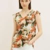 Tom Tailor Regular Fit Mit Mehrfarbigem Muster - Blouse - Colorful Summerly Design