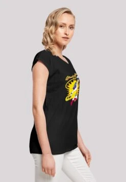 F4NT4STIC Extended Shoulder Dc Comics Wonderwoman Vintage Leap - T-Shirt Print - Black -Kleding Hoog Verkoopwinkel 8626d0d460dc400db6b0b00eb568e36f