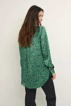 Kaffe Bpfoelle Relaxed Shirt Tunic - Overhemdblouse - Green Midnight Flower Print -Kleding Hoog Verkoopwinkel 893492ecb6004eb68887ae80c858dcc8