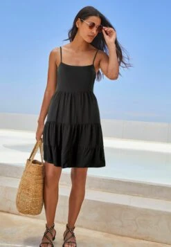 Next Short Tiered Standard - Jurk - Black
