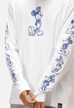 Unisex Langarm Disney Mickey Sketch Sleeve - Longsleeve - White -Kleding Hoog Verkoopwinkel 92091194e0e64591adf6cd949b2bb2b2