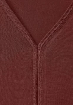 STREET ONE Mit Tapedetail - T-Shirt Basic - Braun -Kleding Hoog Verkoopwinkel 938783636cd64500a51a8ac86840a2fd