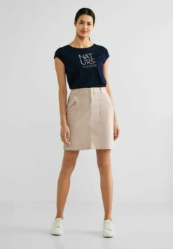 STREET ONE Mit Zipperdetail - Jeansrok - Beige -Kleding Hoog Verkoopwinkel 947165040f874bc9b6ba9119531f350b