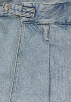 PULL & BEAR With Box Pleats- Wikkelrok - Stone Blue Denim -Kleding Hoog Verkoopwinkel 95c7cdb5c7744c8984764fa8e64e51c2