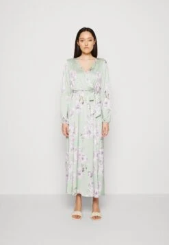 Vila Viestel V Neck Ankle Dress - Galajurk - Cameo Green