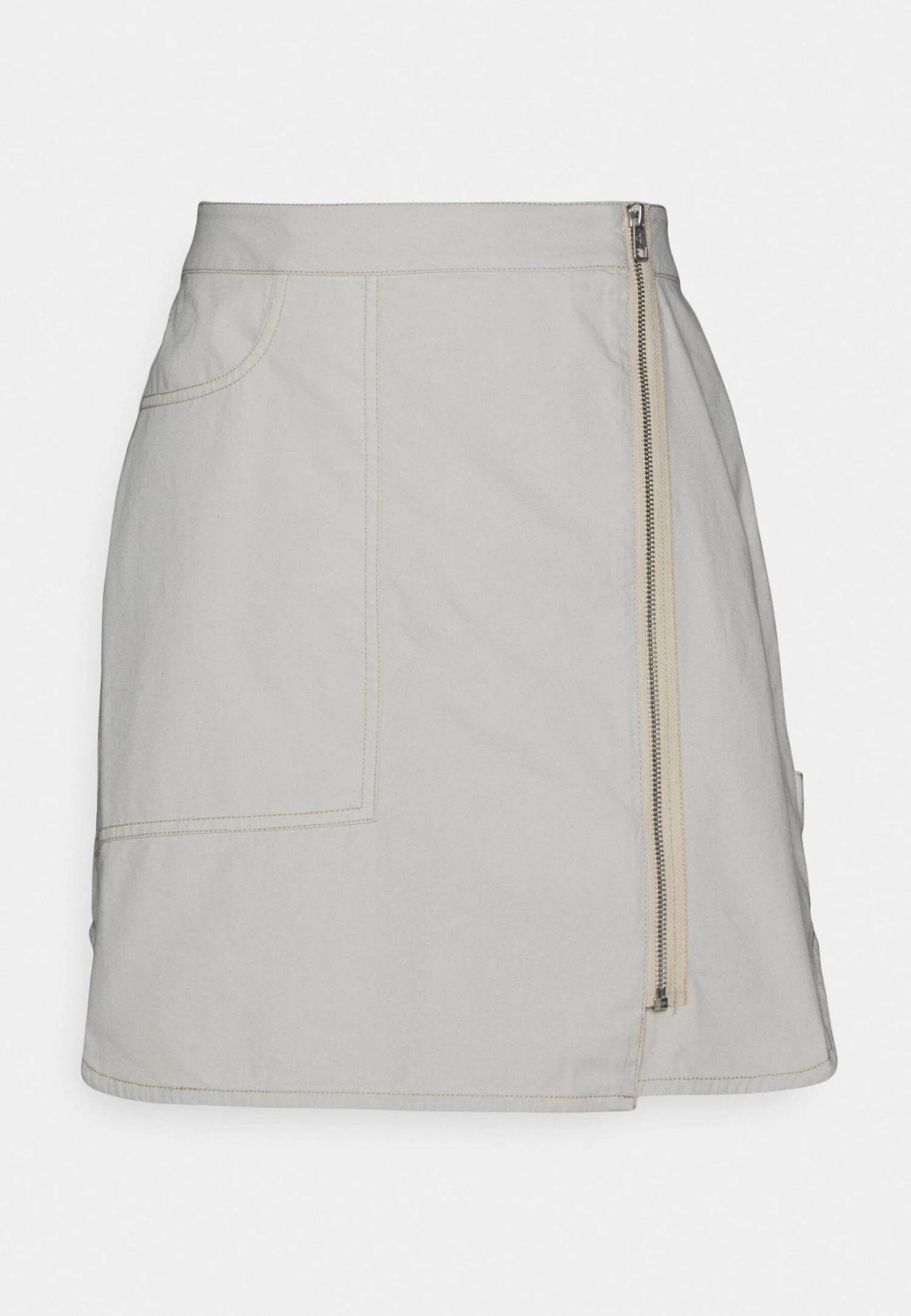 Calvin Klein Jeans Wrap Zipped Skirt - Minirok - Eggshell 8 Calvin Klein Jeans Wrap Zipped Skirt - Minirok - Eggshell - Image 6